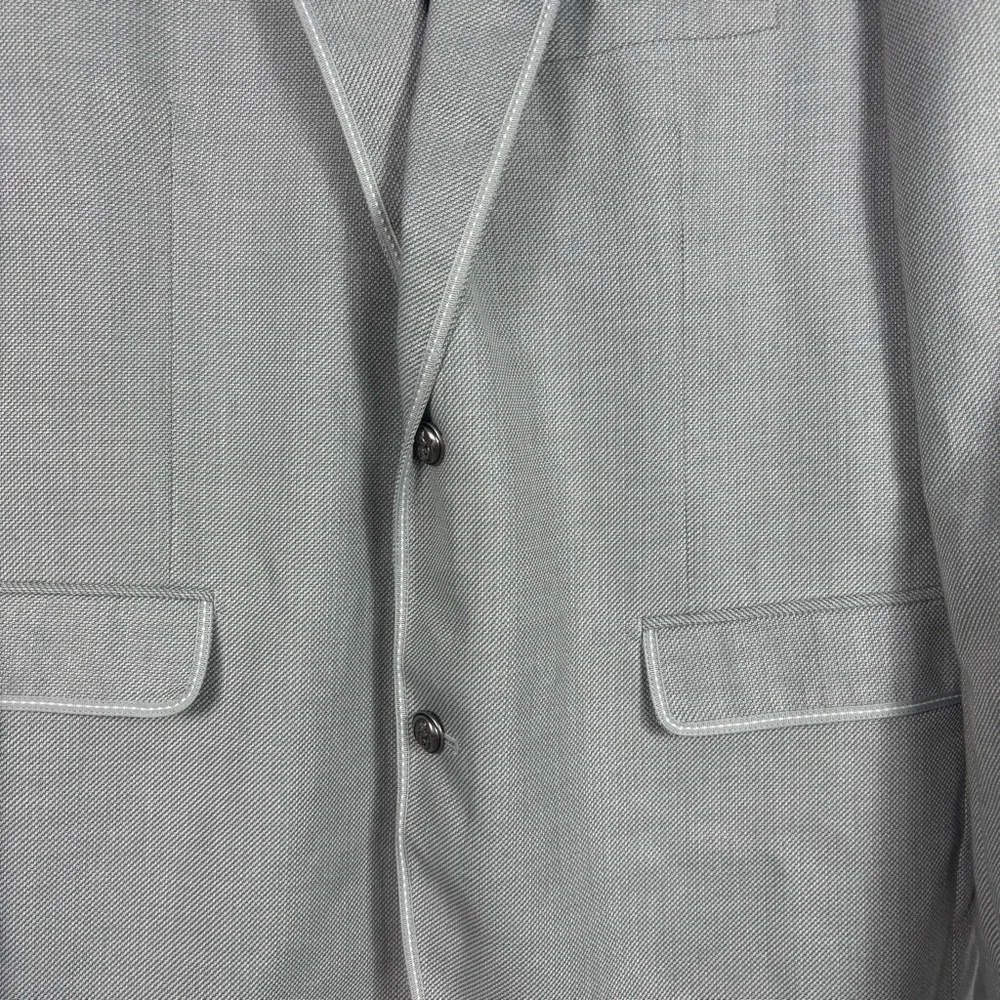 Oak Hill Men's Blazer 1XL  46-48 Gray Tweed Professor Sport Coat 2 Button